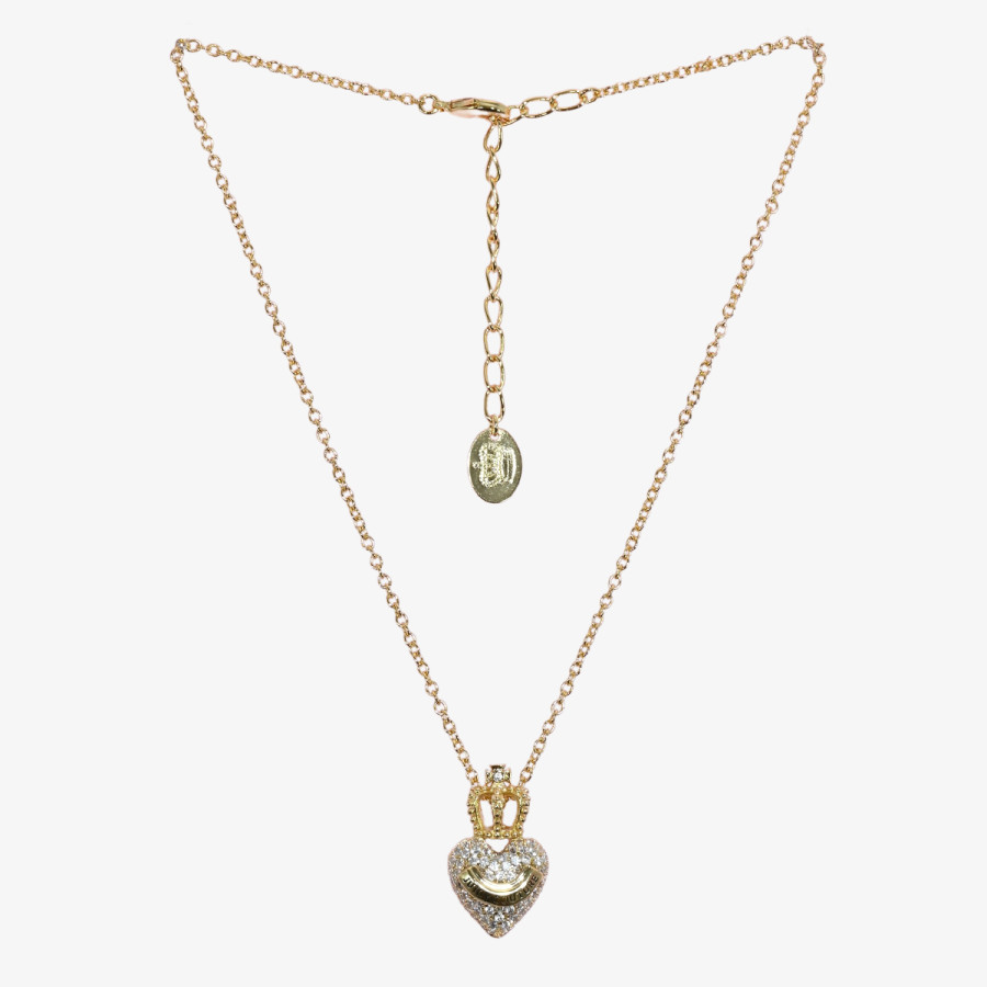 JUICY COUTURE OGRLICA JUICY CROWN HEART SHORT NECKLACE IN GOLD 