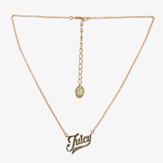 JUICY COUTURE OGRLICA JUICY CROWN HEART SHORT NECKLACE IN SILV 