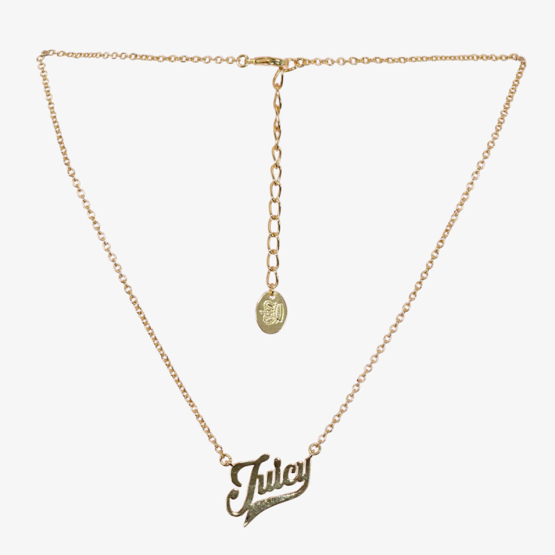 JUICY COUTURE OGRLICA JUICY CROWN HEART SHORT NECKLACE IN SILV 