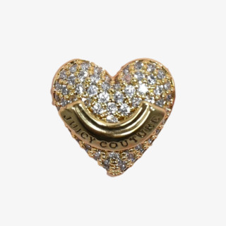 JUICY COUTURE MINĐUŠE JUICY PAVE HERITAGE HEART STUD EARRINGS 