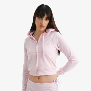 JUICY COUTURE Dukserica CLASSIC VELOUR HOODIE WITH JUICY  LOGO 