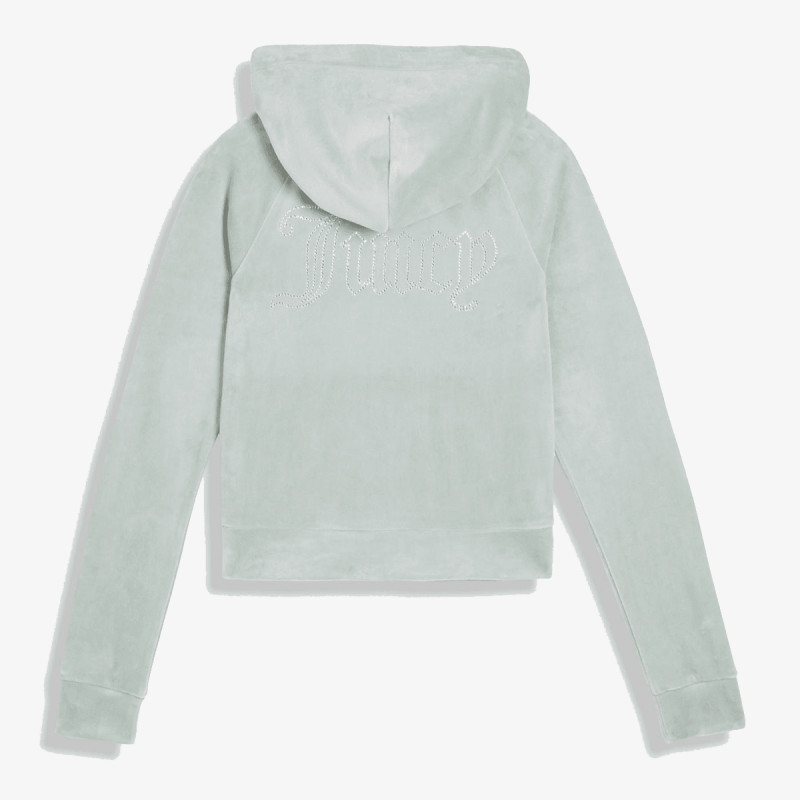 JUICY COUTURE Dukserica MADISON OUTLINE HOODIE WITH DIAMANTE BRA 
