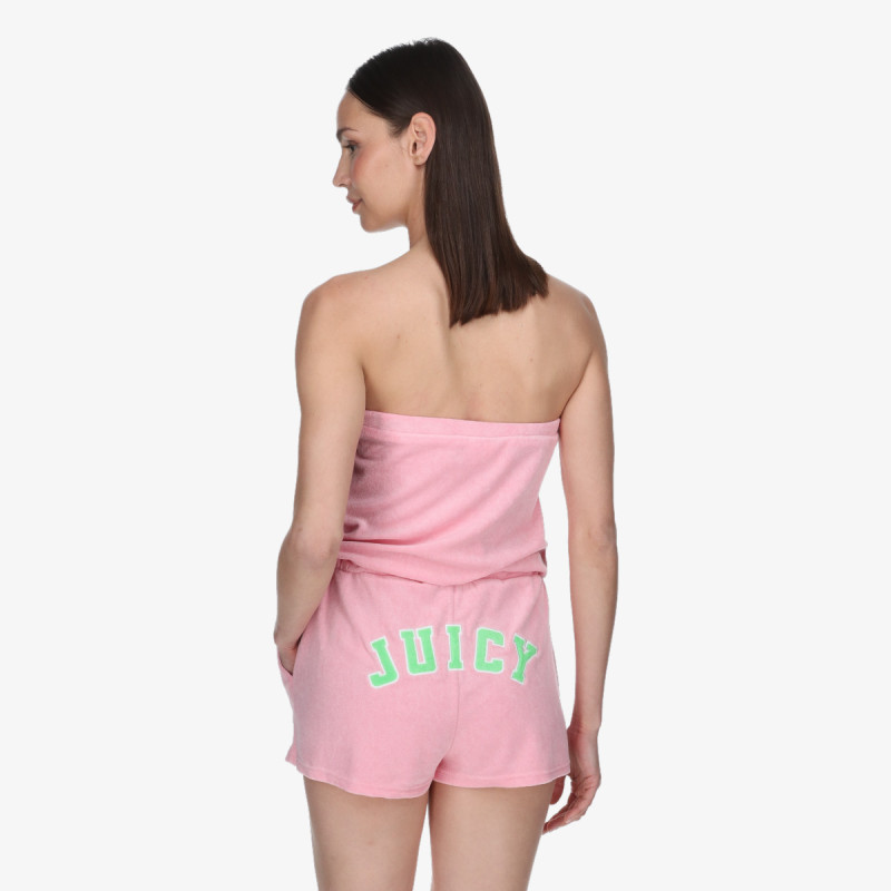 JUICY COUTURE Šorc Bandeau Drawstring Romper 