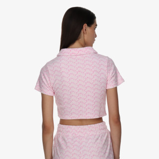 JUICY COUTURE Majica TOWELLING SHIRT WITH MONOGRAM PRINT 