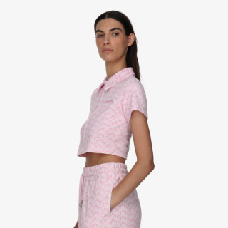 JUICY COUTURE Majica TOWELLING SHIRT WITH MONOGRAM PRINT 