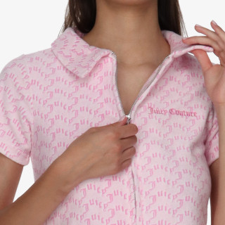 JUICY COUTURE Majica TOWELLING SHIRT WITH MONOGRAM PRINT 