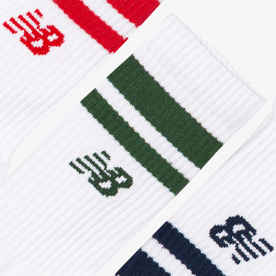 NEW BALANCE Čarape Active Lifestyle Striped Crew Socks 3 Pa 