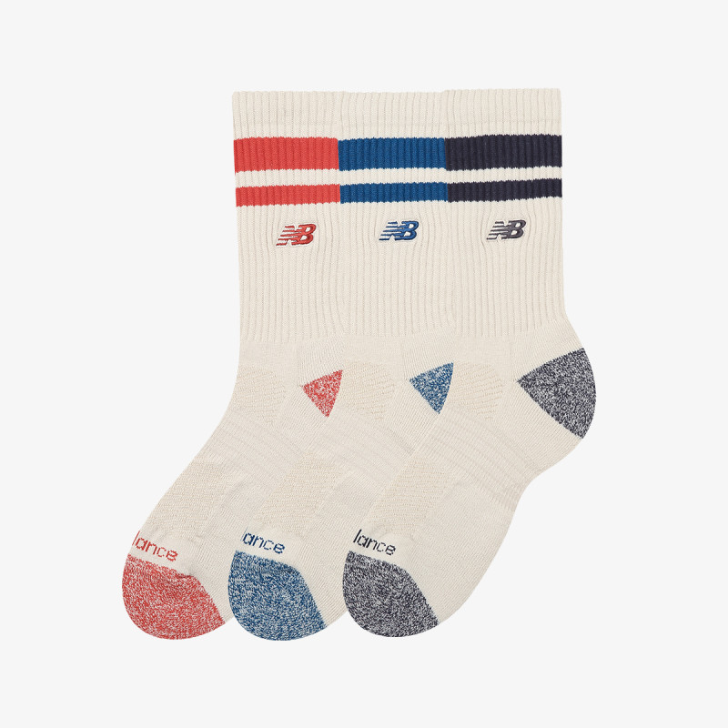 NEW BALANCE Čarape Active Lifestyle Striped Crew Socks 3 Pa 