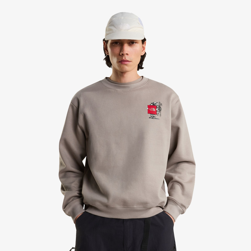 THE NORTH FACE Majica U GEAR UP GET OUT RLX CREW-GRAPHIC 