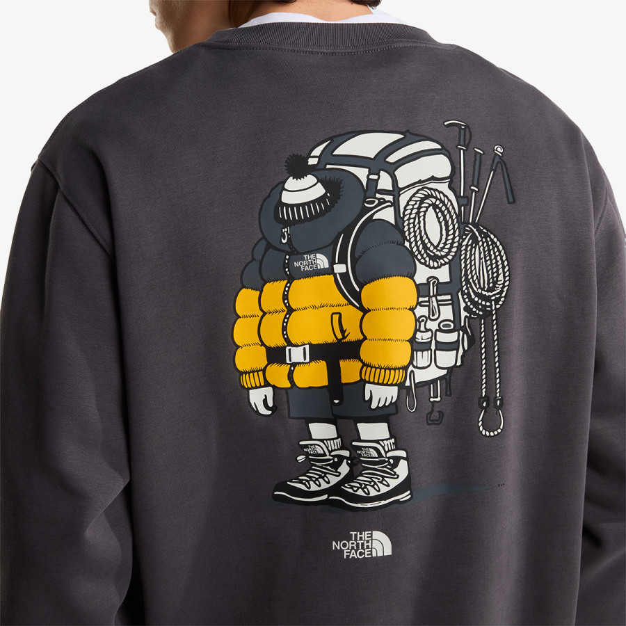 THE NORTH FACE Dukserica U GEAR UP GET OUT RLX CREW-GRAPHIC 