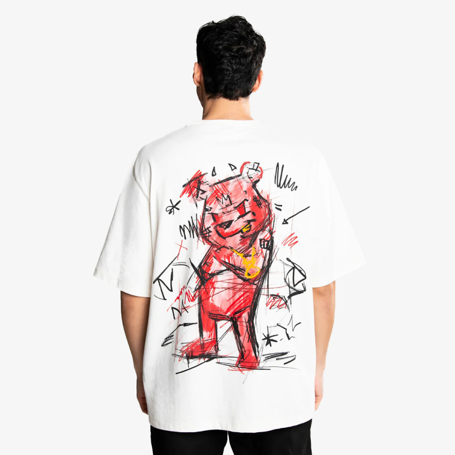 SPRAYGROUND Majica DIABLO BEAR DOODLE OVER T-SHIRT IVORY 