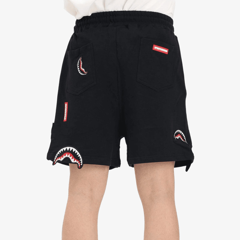 SPRAYGROUND Šorc SHARK PATCHES SHORTS BLK 
