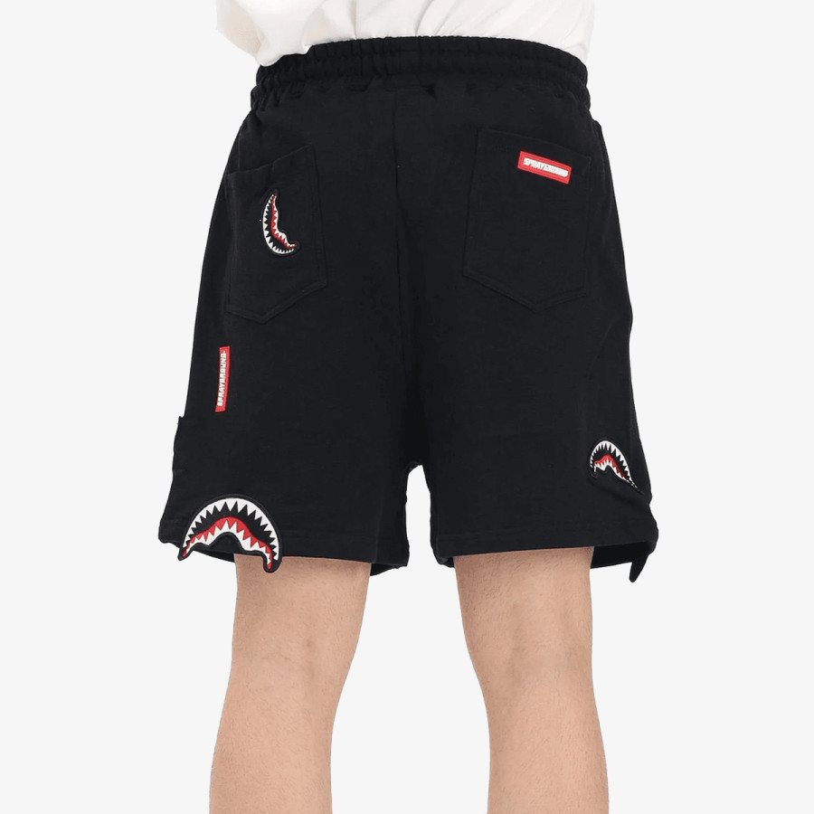 SPRAYGROUND Šorc SHARK PATCHES SHORTS BLK 