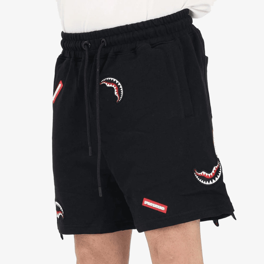 SPRAYGROUND Šorc SHARK PATCHES SHORTS BLK 