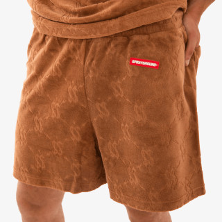 SPRAYGROUND Šorc ALL THE MONEY SHORTS BROWN 