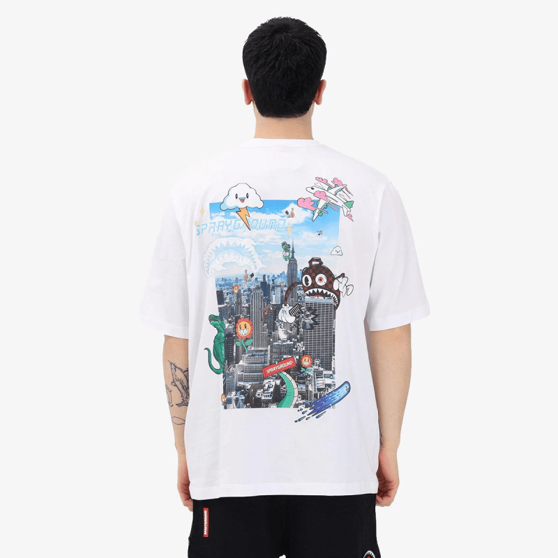 SPRAYGROUND Majica CHARACTER INVASION T-SHIRT WHT 