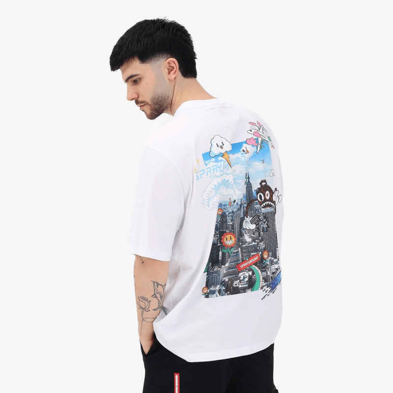 SPRAYGROUND Majica CHARACTER INVASION T-SHIRT WHT 