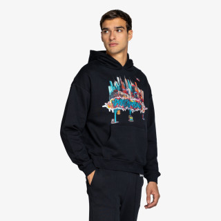 SPRAYGROUND Dukserica CITY SKYLINE COMFY HOODIE BLK 