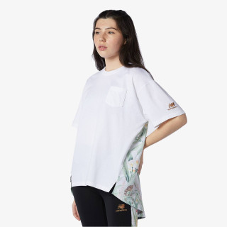 NEW BALANCE Majica NB Essentials Botanical Knit Woven Mix Tee 