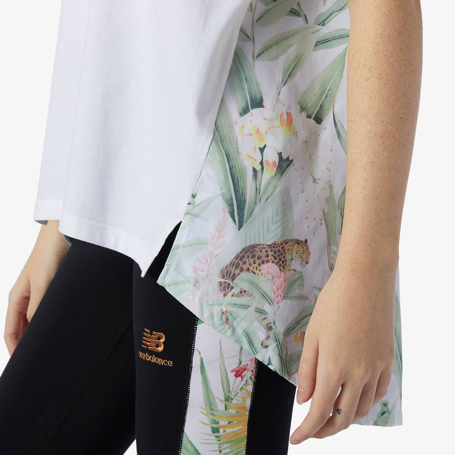 NEW BALANCE Majica NB Essentials Botanical Knit Woven Mix T 