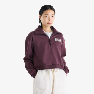 NEW BALANCE Dukserica Athletics Premium Logo Oversized Half Zi 