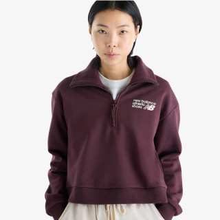 NEW BALANCE Dukserica Athletics Premium Logo Oversized Half Zi 
